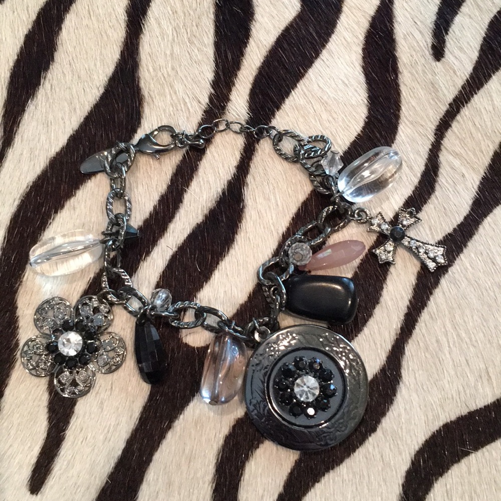 NY bracelets in black and blue